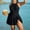 01 Black, variant on Feimerou Plus Size Swimsuit for Women Halter Tummy Control High Waisted One Piece Bathing Suits Modest Full Coverage Swim Dress