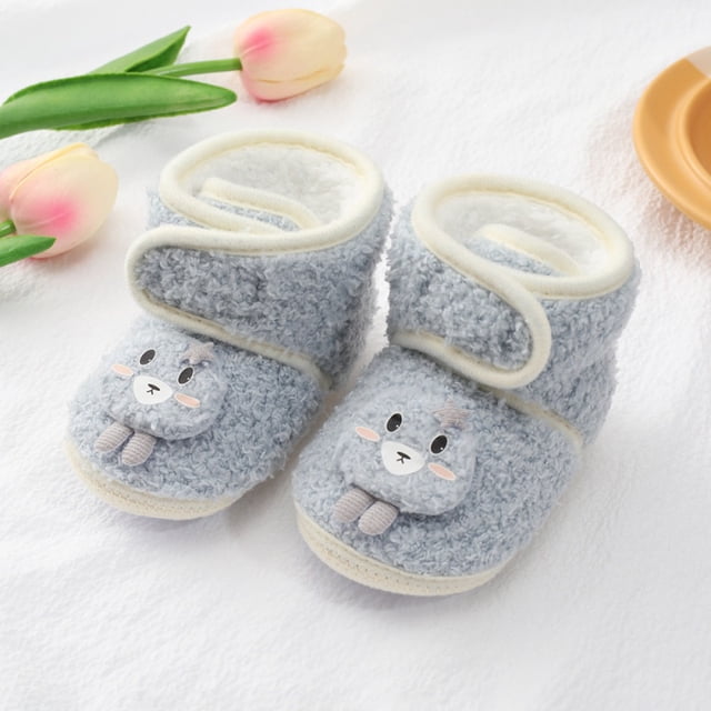 Walker Botas De Nieve Para Bebés Y Niñas Zapatos De Invierno Suela Suave De Lana Primeros Pasos Felpa Prewalker Calzado Recién Nacido 0-18 Meses