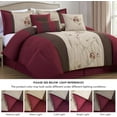 thumbnail image 5 of Chezmoi Collection Vienna 7-Piece Embroidered Floral Comforter Set, 5 of 9