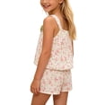 thumbnail image 5 of Amidoa Girls 2 Piece Outfits Summer Clothes Floral Print Cute Sleeveless Tank Top T-Shirt and Shorts Casual Kids Clothing Sets Multicolor Size 0T, 5 of 9