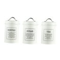thumbnail image 1 of Metal Kitchen Canister Set Coffee Tea Sugar Tins Containers Food Storage Jars Bottles 1200ml Capacity, 1 of 9