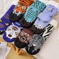 thumbnail image 5 of ZELVINN Thick Fleece Lined Slipper Socks with Funny Pattern for Women Men Nonslip Grippers Warm Winter Floor Socks for Co, 5 of 13