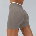 thumbnail image 2 of KDDYLITQ Workout Shorts Women High Waisted Yoga Shorts Seamless Tummy Control Running Biker Shorts Athletic Comfy Shorts Khaki S, 2 of 5