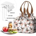 thumbnail image 4 of Cartoon Pug Dog Drawstring Lunch Bag Women - Drawstring Lunch Bag Insulated for Work Office - Stain-Resistant Large Lunchbags for Women with Multi-Pockets, 4 of 6