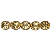 Jewelry Basics Metal Beads 8Mm 24/Pkg-Gold Scroll
