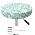thumbnail image 4 of KLL Daisy Floral A Round Bar Chair Cushion Cover 12 inch ,Bar Stool Protector with Elastic, Soft Washable, 4 of 6