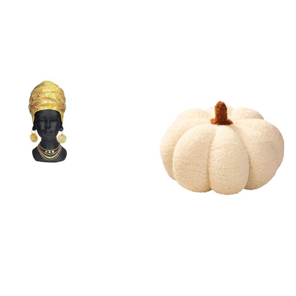 Estatua De Mujer Calabaza Africana, Adorno De Mesa, Figura Decorativa De Resina De Peluche, Escultura Creativa Para La Entrada Del Hogar, Estante, Sofá, Cojín, Decoración Del Dormitorio