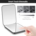 thumbnail image 6 of Rechargeable Pocket Mirror, Double Sided 1X/3X Magnification Compact Vanity Mirror, 3 Color Lights, Dimmable, Small Portable Wallet Mirror, Lighted Travel Mirror for Women Gifts, Black, 6 of 6
