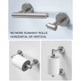 thumbnail image 3 of Double Post Pivoting Wall Mounted Towel Bar Toilet Paper Holder in Brushed Nickel, 3 of 8