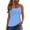 Blue, variant on ZQGJB Tank Top for Women Loose Fit Polka Dot Print Summer Spaghetti Straps Cami Top Basic Scoop Neck Adjustable Cute Sleeveless Shirts Black S