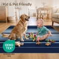 thumbnail image 4 of ODIKA 2'x3' Ultra-Soft Accent Mat, Welcome Front Ocean Inspired Repeating Band Motif Balanced Crisp None Washable, Bare feet friendly, Easy Care Indoor rug for Bedside, Footrest, 4 of 7