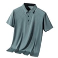 thumbnail image 2 of Funny Shirts, Mens Fashion Casual Solid Pullover Round Neck Buttons Short Shirts, 2 of 4
