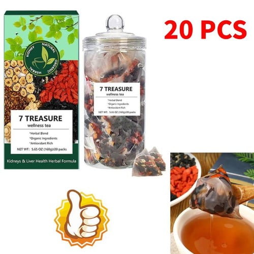 Té de Ginseng Siete Tesoros, 20 bolsitas de té de hierbas saludables, té para mujeres y hombres^ NUEVO Mejor
