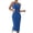 Blue, variant on Women's Halter Neck Sleeveless Bodycon Slip Dress Ribbed Split Knit Stretchy Dress Bodycon Club Party Maxi Long Dresses Black M