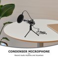 thumbnail image 3 of Raindrops Gaming Microphones USB Studio Microphone in Black with Condenser Technology for Video Recording 1Pcs, 3 of 8