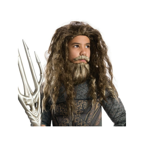 Boys Aquaman Beard And Wig Set