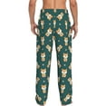 thumbnail image 3 of Goofa Cute Shiba Printed Soft Pajama Pants for Men, Wide Leg Comfy Casual Lounge Yoga Pants-X-Large, 3 of 9