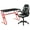 Gray, variant on Bowery Hill 2 Piece Z-Frame Gaming Desk Set in Red and White