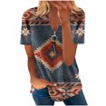 thumbnail image 2 of ICHUANYI Clearance Women Fashion Casual Printing Short Sleeve Loose Tee Tops Tunic Blouse(Navy, XL) ICHUANYI WER2023081113279, 2 of 5