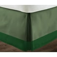 thumbnail image 3 of D.N.G. BEDDINGS 1 Piece Split Corner Two Tone Tailored Bed Skirt, Full Size 21 Inch Deep Pocket, 800 Thread Count, 100% Egyptian Cotton, Solid Moss/Green Color., 3 of 3