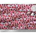 thumbnail image 2 of Soimoi Polyester Crepe Fabric Raspberry,Strawberry & Cherry Fruits Print Fabric by The Yard 42 Inch Wide, 2 of 3