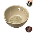 thumbnail image 1 of ZOUBAOQ Assiette à Ail Faite à la Main Râpe & Bol Râpe, Bol Éplucheur d'Herbes Fraîches 2-en-1 en Céramique avec Râpes Intégrées et Éplucheur d'Herbes, Assiette Rasca Ajos pour Gingembre, Herbes & Sauces, 1 of 8