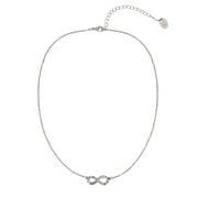 Time And Tru Women's Infinity Crystal Delicate Pendant Necklace