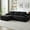 Black, variant on SEENYOO 96.1" Boneless Couch, Black Couches for Living Room, L-Shaped Cloud Modular Sectional, Deep Seat & Sleeper, No Assembly Required, Dark Grey