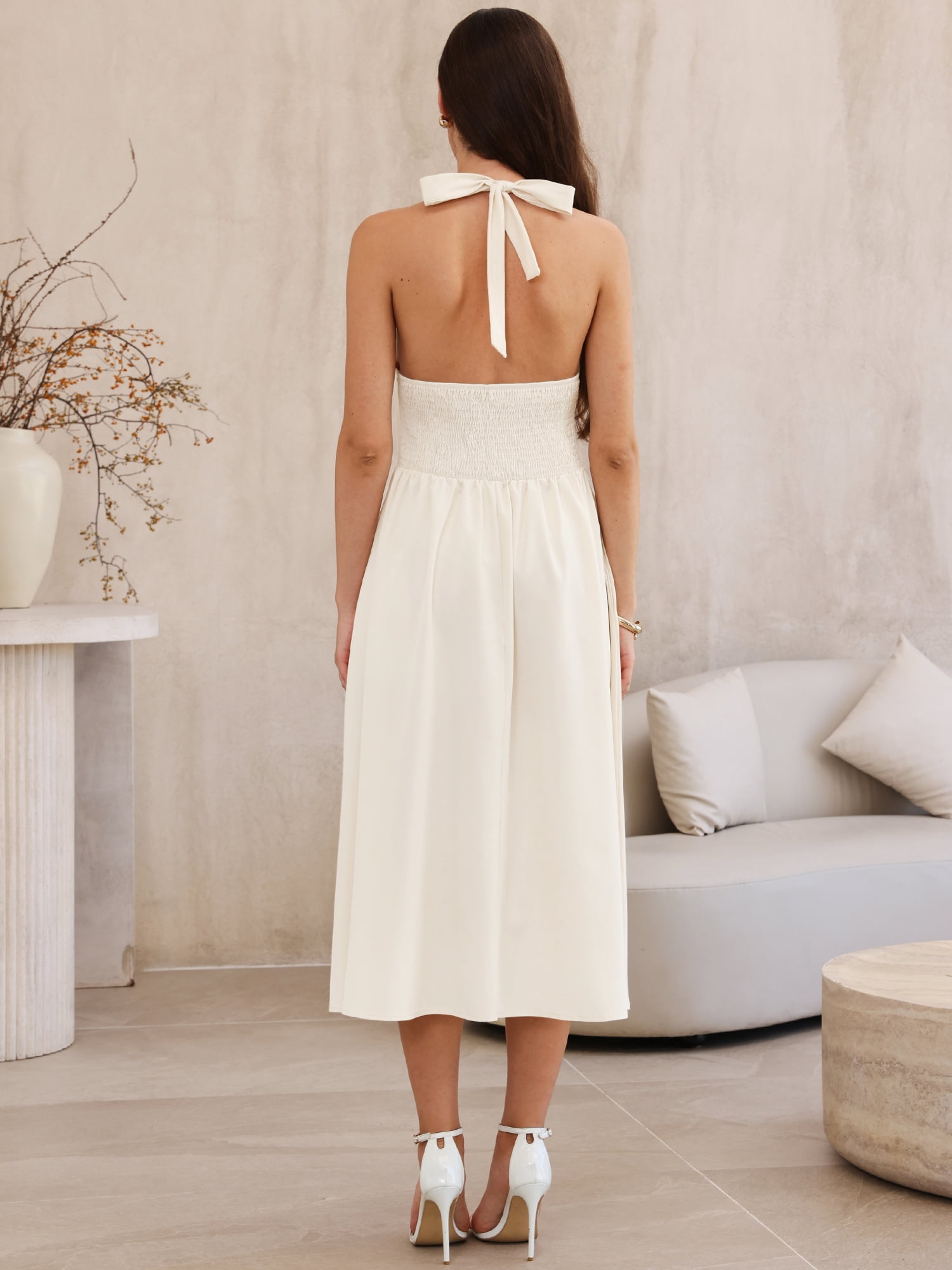 DARING DIVA Women's Off Shoulder Halter Corset High Waist Dresses XL Apricot