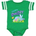 thumbnail image 3 of Inktastic Happy Easter Blue Bunny and Eggs in Grass Boys or Girls Baby Bodysuit, 3 of 5