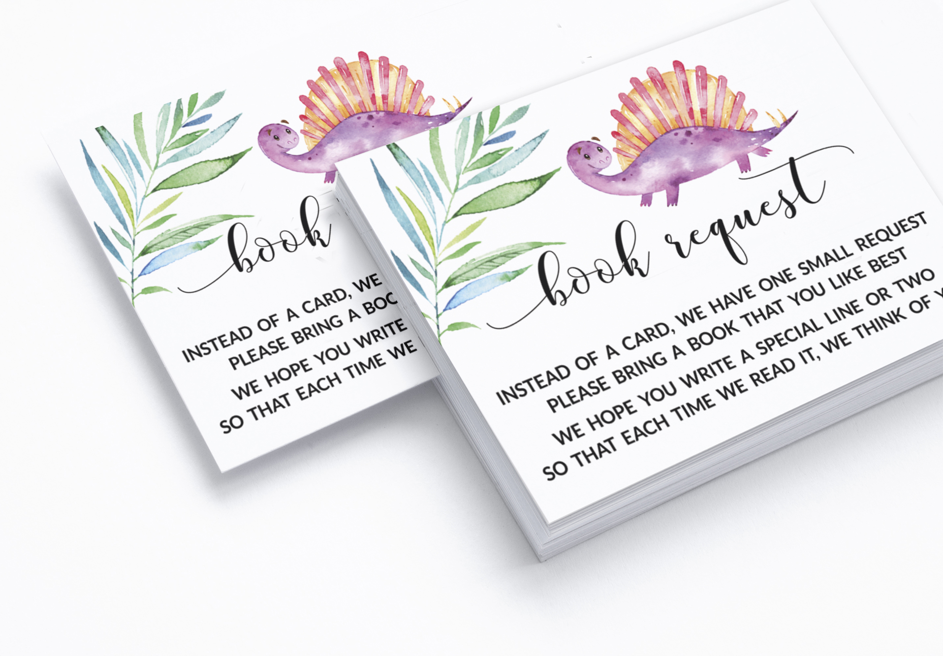 Inkdotpot 30Dinosaur Jungle Animals Baby Shower Book Request Cards Bring A Book Instead Of A Card Baby Shower Invitations Inserts Games