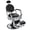 Black, variant on Spaco Vintage Barber Chair with Adjustable Height and Headrest-Red, Lash Bed