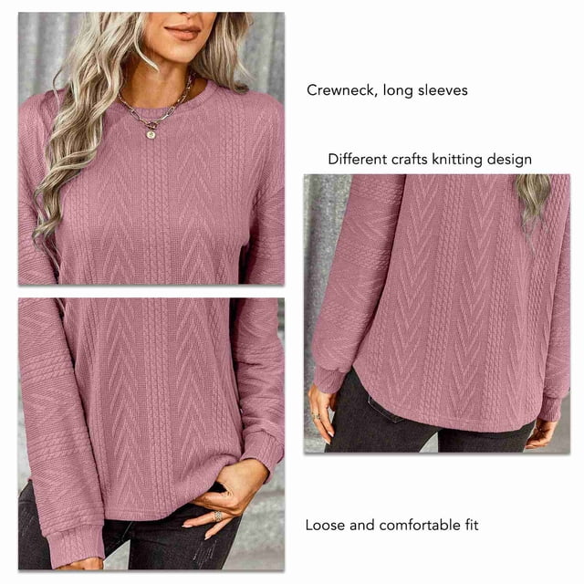 Suéter Para Mujer, Suéter Para Mujer, Manga Larga, Cuello Redondo, Suave, Cómodo Para Fiestas, Citas, Para La Vida Diaria Informal. ANGGREK Otros