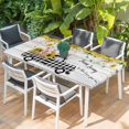 thumbnail image 2 of Sunflowers Table Cloths for 5 Foot Rectangle Tables, Spring Botanical Truck Pig Wooden Grain Patio Waterproof Elastic Fitted Tablecloths, Washable Rectangular Table Cover for Camping, 2 of 8