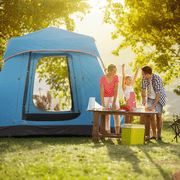 MARNUR 6-Person Instant Cabin Tent, Camping Tent with Carry Bag , Instant Setup, Outdoor, Hiking, Traveling, Blue