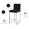 thumbnail image 2 of Meridian Furniture Giselle 26"H Velvet Counter Stool in Black, 2 of 5