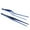 Blue, variant on O'Creme Culinary Stainless Steel Tweezer Tongs Set of 2 - One 10 Inch Straight and One 8 Inch Offset Gold Color