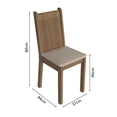 thumbnail image 4 of Juego de Comedor Mesa con Tapa de Madera 4 Sillas Marrón/Gris Samara Madesa, 4 of 8