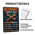 thumbnail image 5 of Mechanic Gifts For Men - Garage Metal Tin Signs Vintage Car Shop Accessories Decor Mechanic Hourly Rate Metal Sign 8X12 In Man Cave Garage Office Coffee Birthday Men Women Father'S Day Graduation, 5 of 8