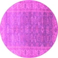 thumbnail image 1 of Ahgly Company Indoor Round Oriental Pink Traditional Area Rugs, 6' Round, 1 of 4