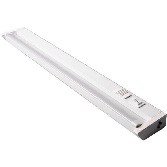 Westek 3002913 18 in. Amertac Blanc Plug-In LED Sous-Armoire Lumière&44; 600 Lumens