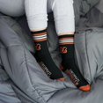 thumbnail image 4 of For Bare Feet NFL 4 Rayures Chaussettes Crew, Cincinnati Bengals, Large, 4 of 5