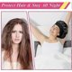 thumbnail image 4 of 2pcs Silk Satin Hair Bonnet for Sleeping, Sleep Bonnet with Elastic Soft Band,for Hair Curly Hair Sleeping Natural HairBurgundy + black, 4 of 4