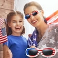 thumbnail image 2 of Patriotic American Flag Sunglasses, UV400 Protection, Unisex Stylish Eyewear for Independence Day, Parties, and Events, 2 of 3