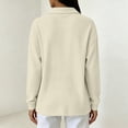 thumbnail image 5 of FAHUOMU Women's Waffle Knit Top Long Sleeve V Neck Shirts Soft Lightweight Collared Outfits Casual Fall Fashion Blouses, 5 of 10