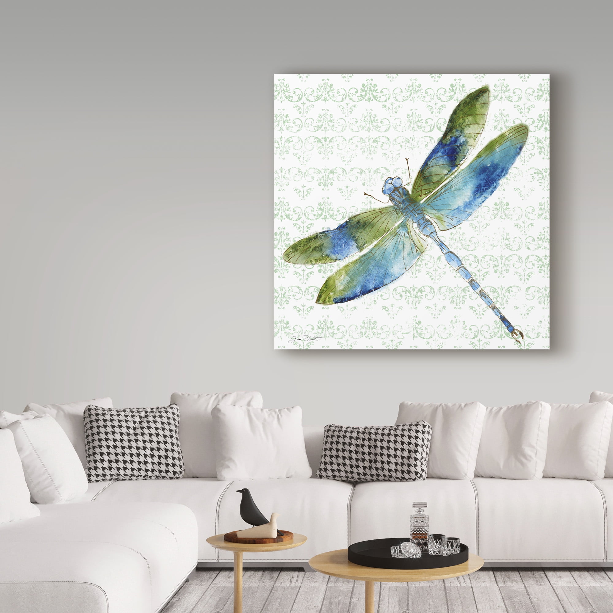 Trademark Fine Art 'Dragonfly Bliss 2' Canvas Art by Jean Plout