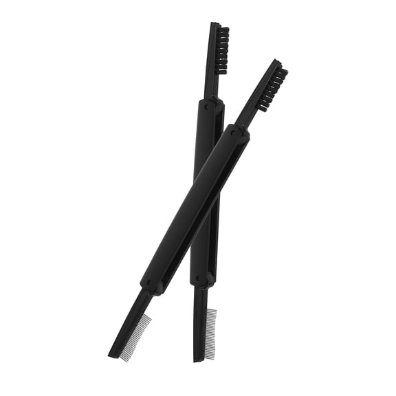 PBPBOX 2Pcs Dual-Ended Rosy Eyebrow Brush with Foldable Eyelash Comb Makeup Cosmetics Tool