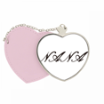 thumbnail image 1 of Grandma Curlicue Letters Present Pattern Mirror Travel Purse Makeup Heart Pink, 1 of 4
