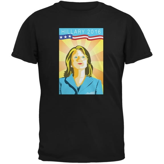 Election Hillary Clinton Poster Black Adult T-Shirt