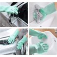 thumbnail image 2 of 1 par de guantes de silicona para lavar platos sin BPA para cocina, guantes de silicona para fregar, cerdas suaves, limpieza para mascotas, lavado, reutilizables, antideslizantes y resistentes al, 2 of 8